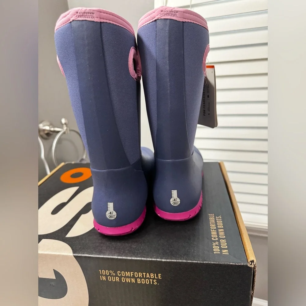 🥾🆕Bogs York Solid Waterproof Insulated Midcalf Rubber Boot Grape/Raisin, Size 5🥾